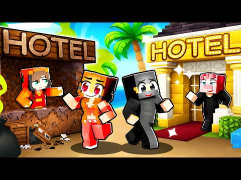 CHUDÝ vs BOHATÝ HOTEL ve STAVEBNÍ SOUTĚŽI v Minecraftu!