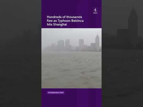 400,000 flee typhoon in Shanghai