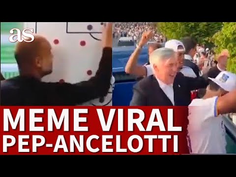 MEME ANCELOTTI - GUARDIOLA que es VIRAL en REDES del REAL MADRID | MANCHESTER CITY | AS