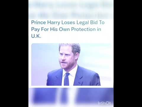 Prince Harry Loses Legal Bid To Pay For His Own Protection in U.K.