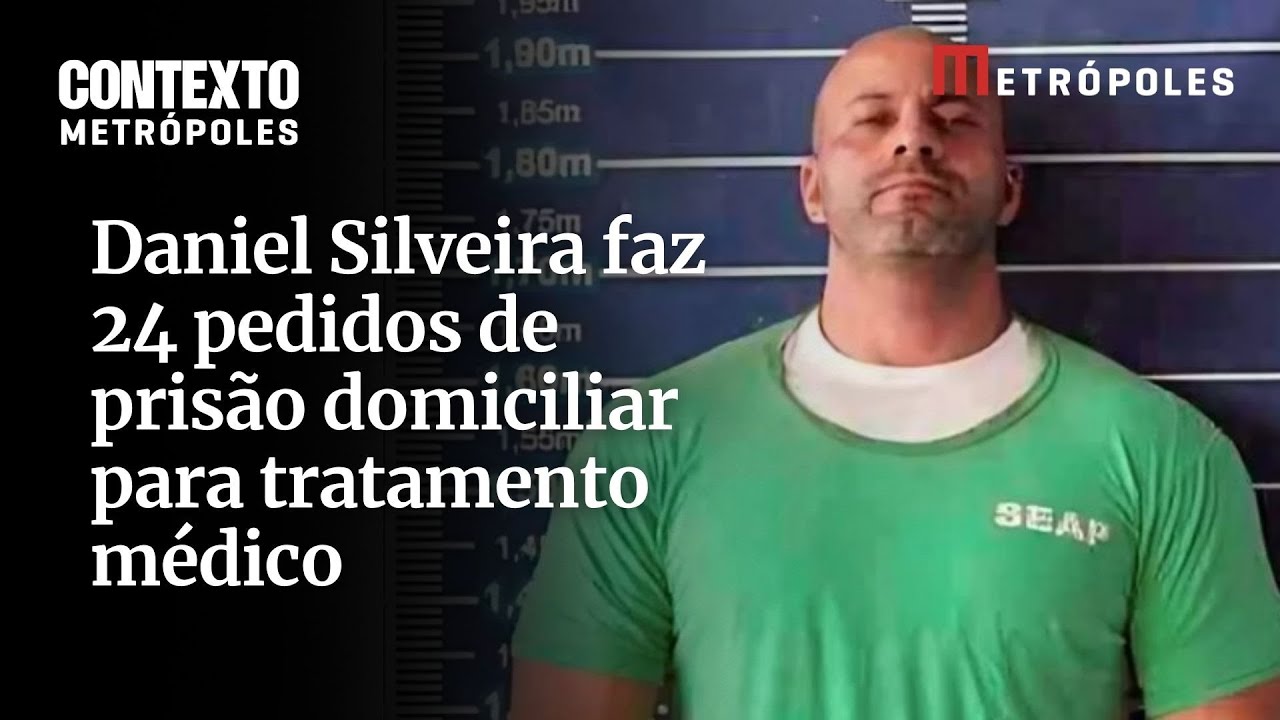 Daniel Silveira faz 24 pedidos de prisão domiciliar para tratamento médico