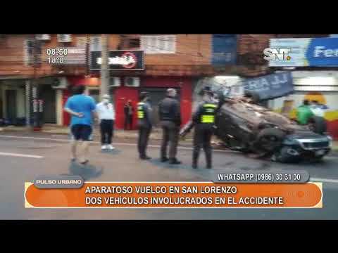 Aparatoso accidente de tránsito en San Lorenzo