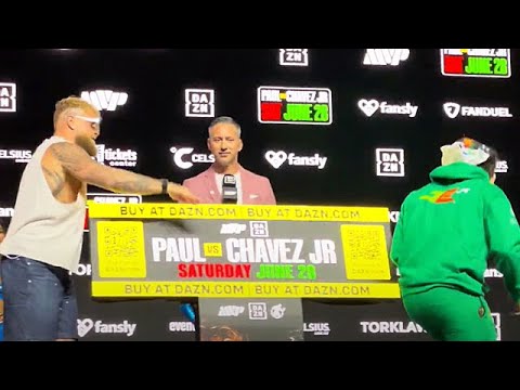 Jake Paul HITS Julio Cesar Chavez Jr UPSIDE HIS HEAD with a T-Shirt & TRADES KNOCKOUT WORDS
