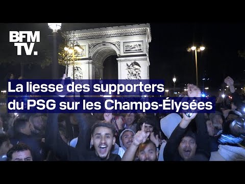 La liesse des supporters du PSG après leur qualification en demi-finale de la Ligue des champions