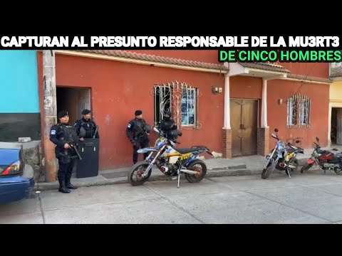 CAPTURAN AL PRESUNTO RESPONSABLE DE LA MU3RT3 DE CINCO HOMBRES EN UN TALLER DE MOTOS, GUATEMALA.