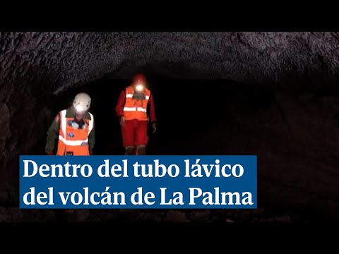 Espeleólogos acceden por primera vez a los tubos lávicos de La Palma