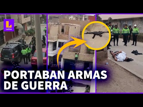 San Martín de Porres: Capturan a banda con armamento de guerra tras persecución