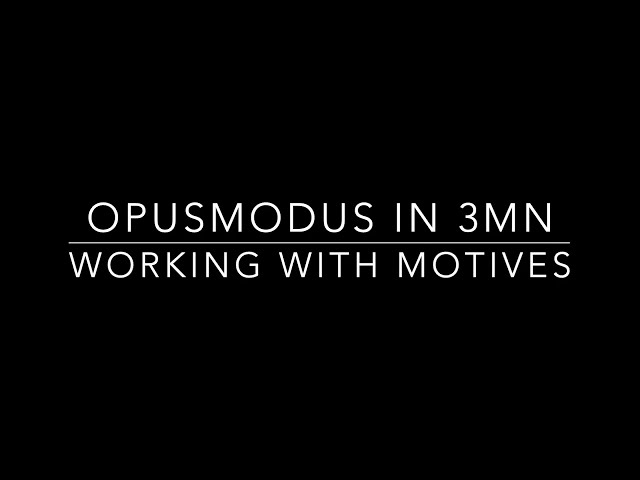 Opusmodus in (less than) 3mn crash courses / demo serie