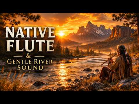 Native Flute & Gentle River Sound 🌅 Deep Relaxation, Meditation, Stress Relief & Sleep