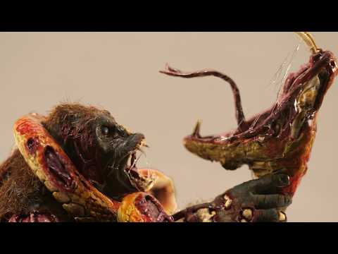 I made a Zombie Gorilla fighting a Zombie Snake