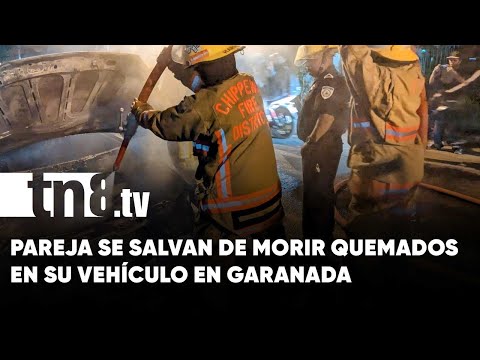 Policía Nacional salva a una pareja de morir calcinada en Granada - Nicaragua