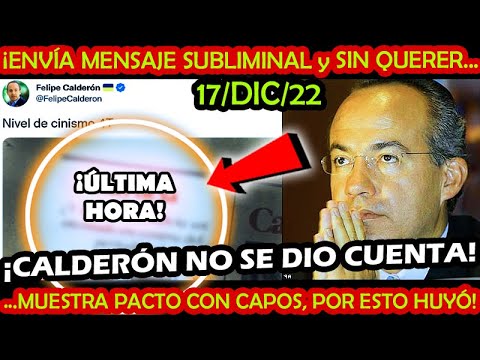 CALDERON NO SE DIO CUENTA ¡ENVIA MENSAJE SIN QUERER MUESTRA SU PACTO CON CAP0SS POR ESTO HUYO DE MX!