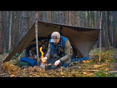 Solo Winter Camping with E-Bike & Ultralight Shelter