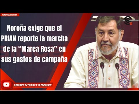 Noroña exige que el PRIAN reporte la marcha de la “Marea Rosa” en sus gastos de campaña