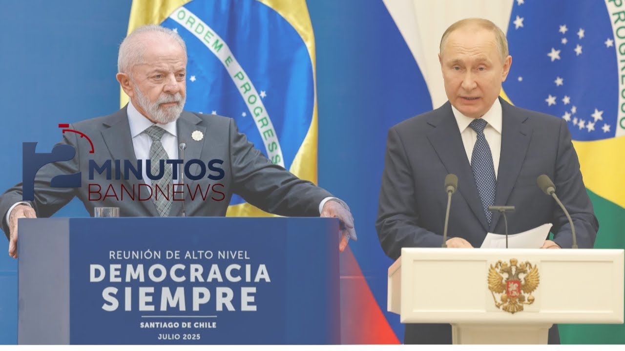 BandNews em 2 Minutos 180825   Tarde Presidente lula recebe ligação de Vladimir Putin