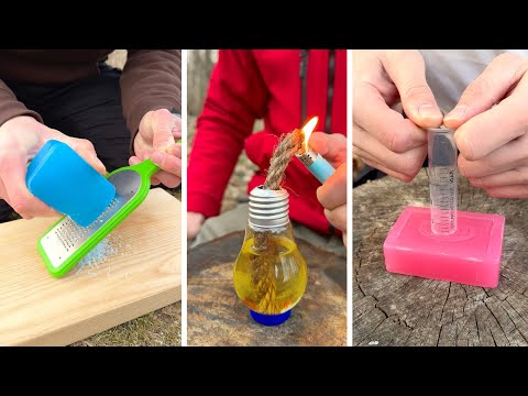 Genius hacks to survive in wildlife #bushcraft #survival #camping