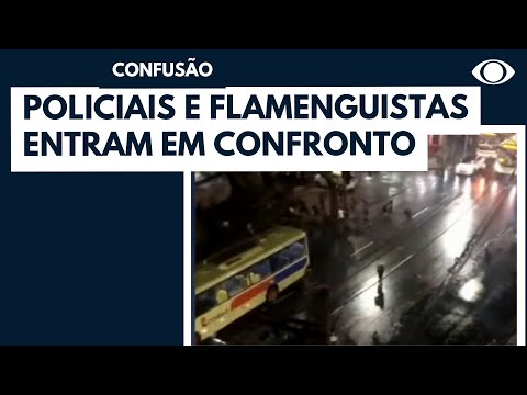 Policiais e flamenguistas entram em confronto nos arredores do Maracanã