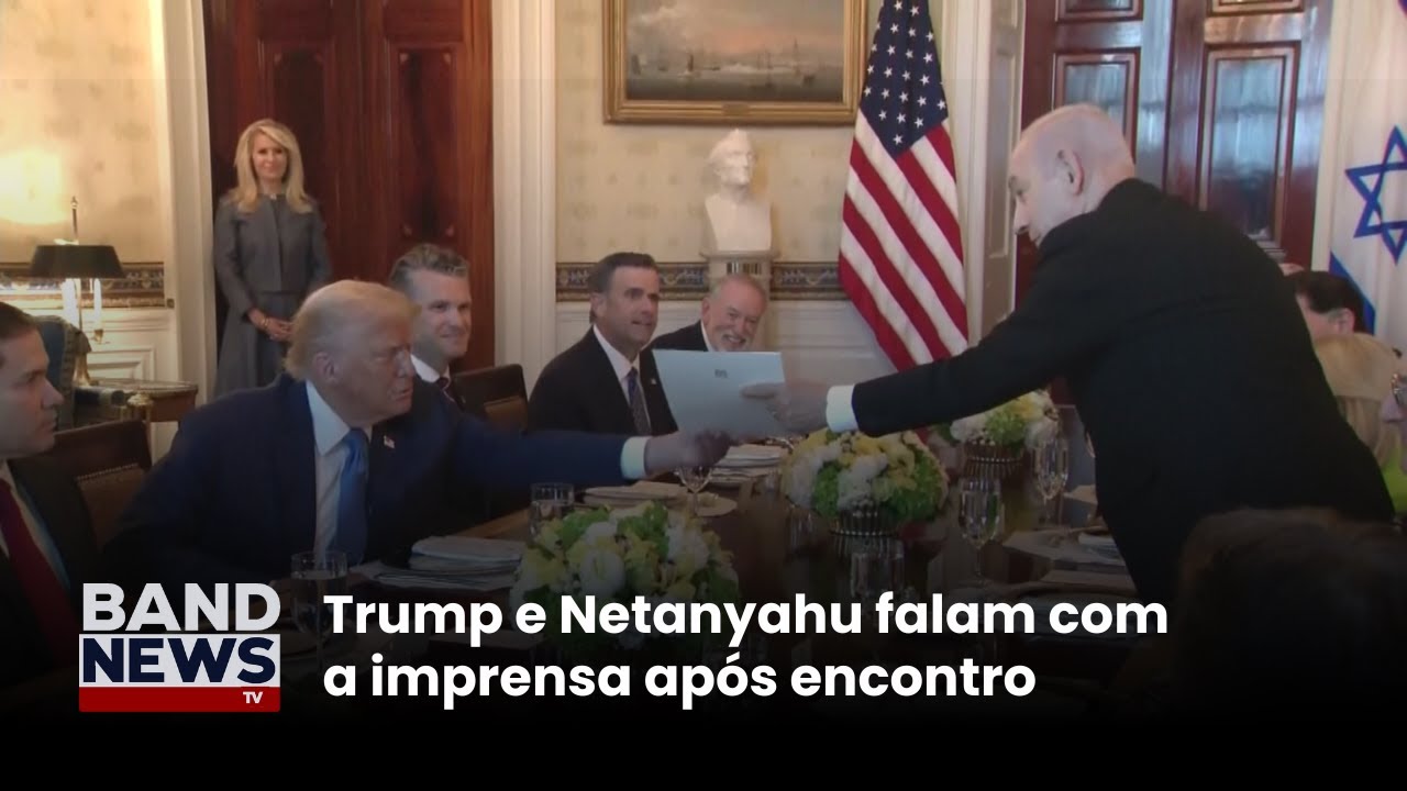 Trump e Netanyahu falam com a imprensa após encontro | BandNews TV
