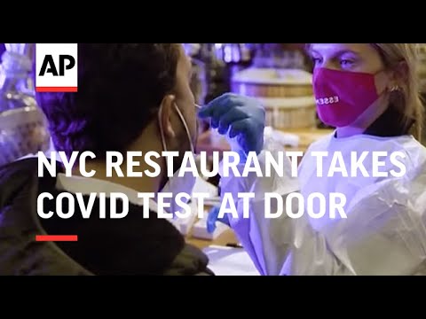 NYC restaurant takes COVID test at door