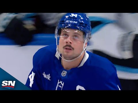 Maple Leafs Auston Matthews Fires Home One-Timer Off Feed From Matias Maccelli