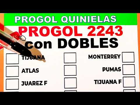 Progol 2243 con DOBLES | progol 2243 | progol Revancha 2243 #progol2243