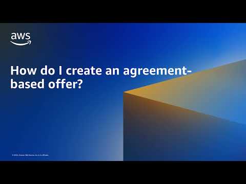 Create an Agreements Based Offer - AWS Marketplace Private Offers