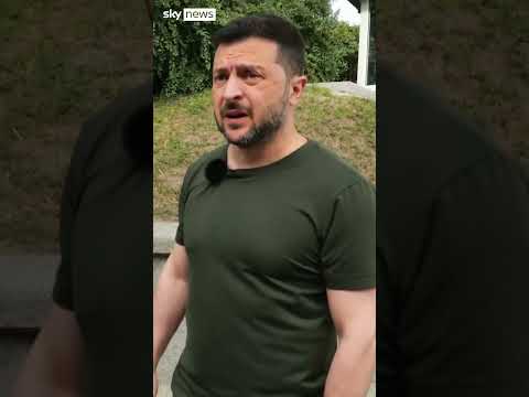 Zelenskyy shows Sky News damaged government building