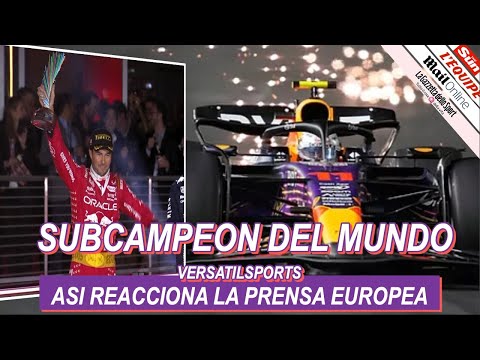 ASI REACCIONA PRENSA EUROPEA a SUBCAMPEONATO MUNDIAL de CHECO PEREZ PODIO GP FORMULA 1 LAS VEGAS