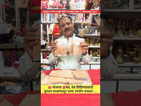 🌺 भोजपत्र 🌺मंत्र, यंत्र लिहिण्यासाठी पुरातन काळापासून याचा उपयोग करतात 🙏 #shorts #trending