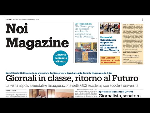 Su Noi Magazine il ritorno dei giornali in classe e la GDS Academy con il sottosegretario Barachini