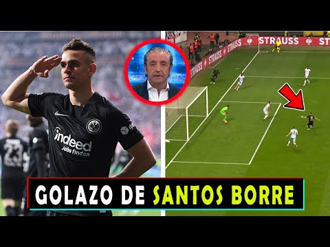 ASI REACCIONA PRENSA EUROPEA a GOL de RAFAEL SANTOS BORRE HOY Eintracht Frankfurt vs west ham (1-0)