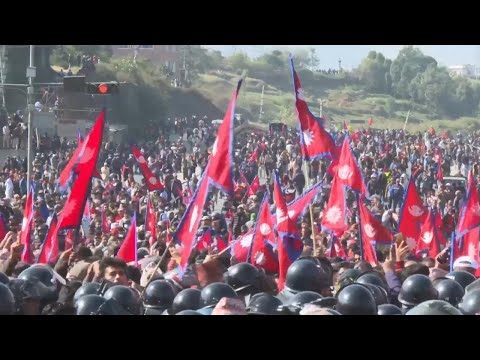 Thousands of protesters take to the streets of Nepal demanding a restoration of country's monarchy