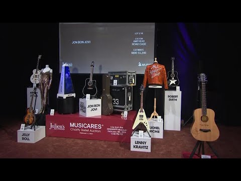 Guitars signed by Taylor Swift and Harry Styles up for auction during Grammy week to support MusiCar