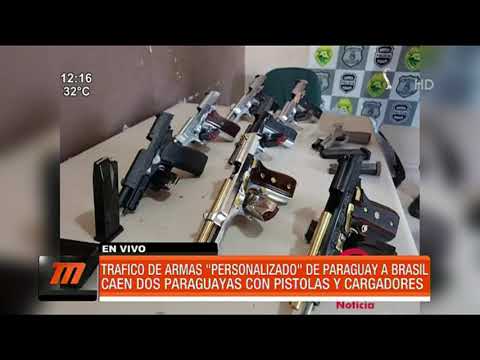 Requisan armas 'personalizadas' traficadas de Paraguay a Brasil