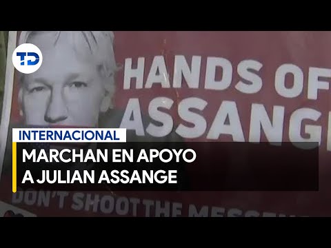 Marchan en apoyo a Julian Assange; inicia último juicio para detener su extradición