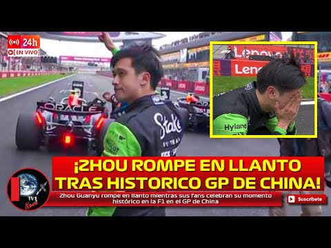 Zhou Guanyu rompe en llanto mientras sus fans celebran su momento histórico en la F1 en GP de China