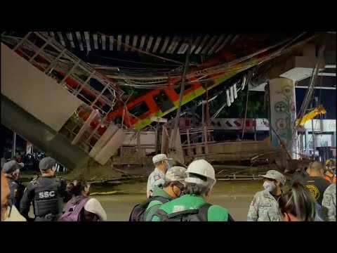 La rame de métro accidentée après l'effondrement d'un pont à Mexico | AFP Images
