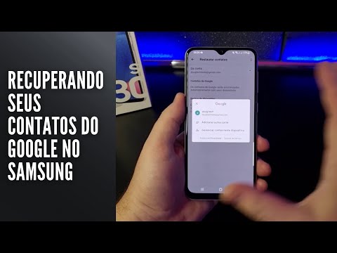 Recuperando seus contatos do Google no Samsung