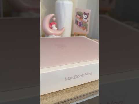 Blush MacBook neo! So happy we have a pink laptop 🤭💕🌸 #macbookneo #macbook #apple