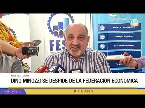 Minozzi se despidió de la Federación Económica: Seguiré acompañando desde mi espacio