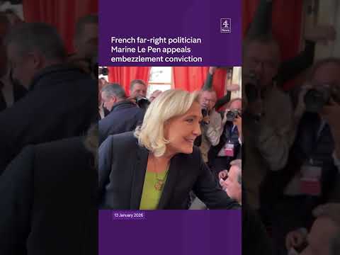 French far-right politician Marine Le Pen appeals embezzlement conviction