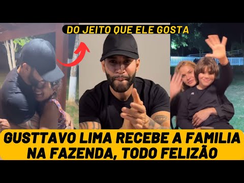 Gusttavo Lima recebe família na FAZENDA todo feliz ao lado de Andressa Suita