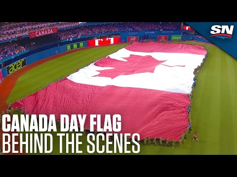 How The Flag Takes The Field For The Jays Canada Day Game | Going Deep