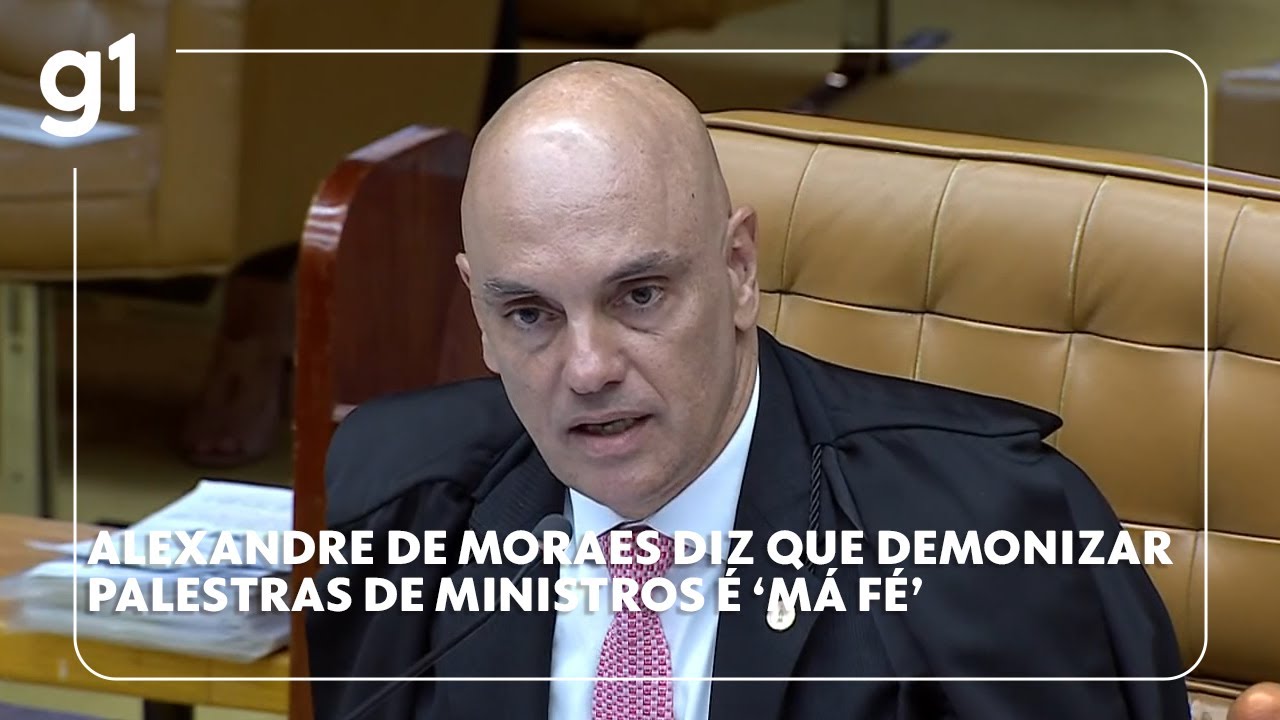 Alexandre de Moraes diz que demonizar palestras de ministros do STF é ‘má fé’