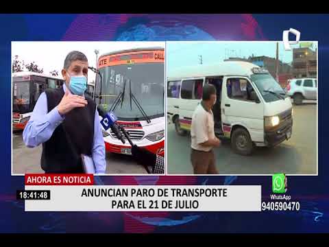 Anuncian paro de transporte para el 21 de julio en Lima y Callao