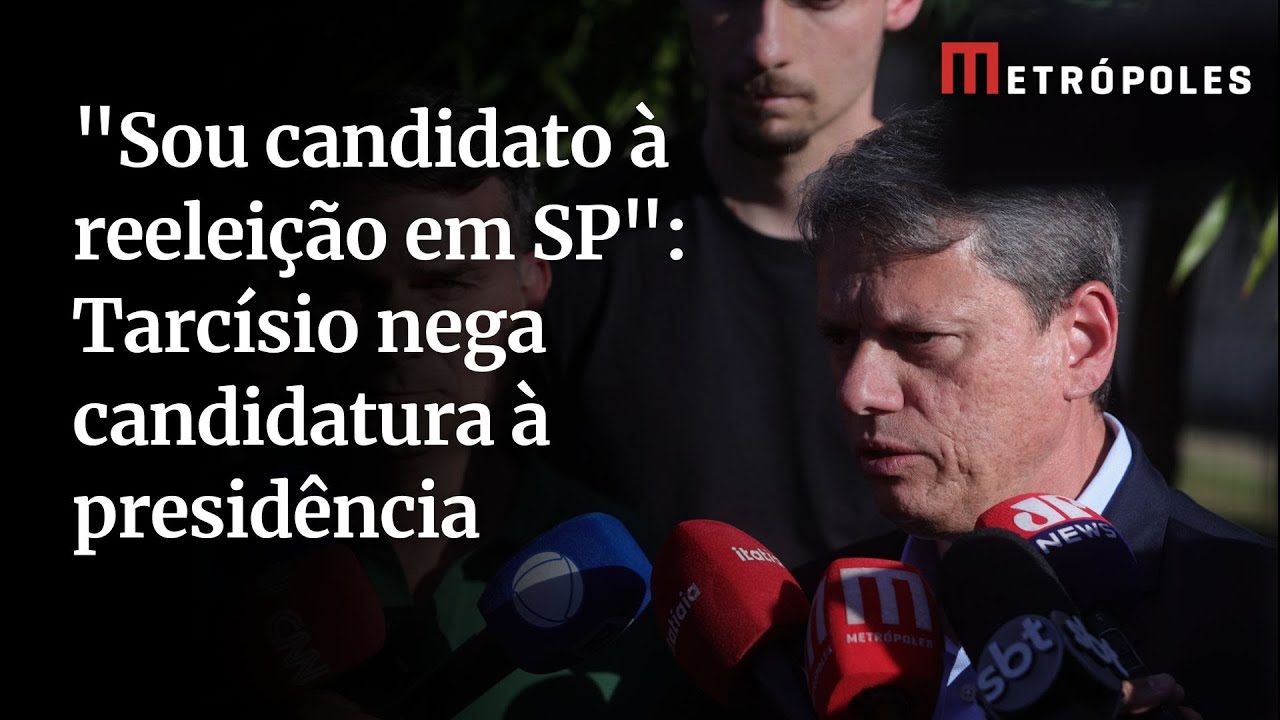 Após visitar Bolsonaro Tarcísio nega candidatura à presidência Sou candidato à reeleição em SP