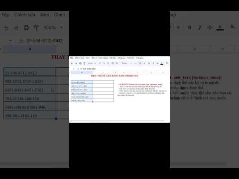 Cách thay thế dữ liệu trong Google sheets #excel #exceltips #substitute