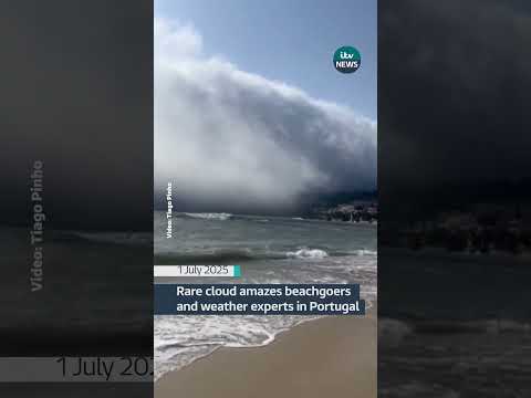 Rare cloud amazes beachgoers and weather experts in Portugal | ITV News