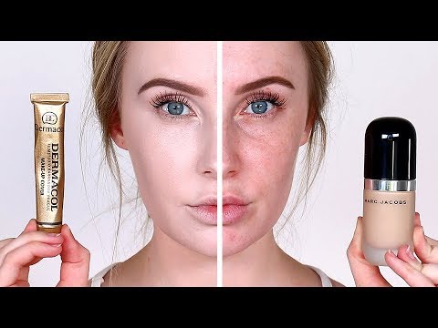 FULL COVERAGE FACE-OFF!! 2 Ultra Full Coverage Foundations TESTED | Lauren Curtis