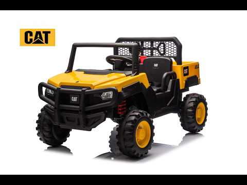 Kids Having Fun in the CAT 24V Ride On UTV – Garden Adventure, Shovel Play & Outdoor Riding